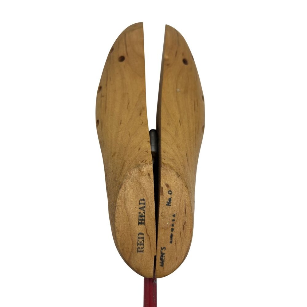 Vintage Red Head Mens No 0 Shoe Stretcher & Unmarked Womens Wood Pair USA Pair - Picture 8 of 9